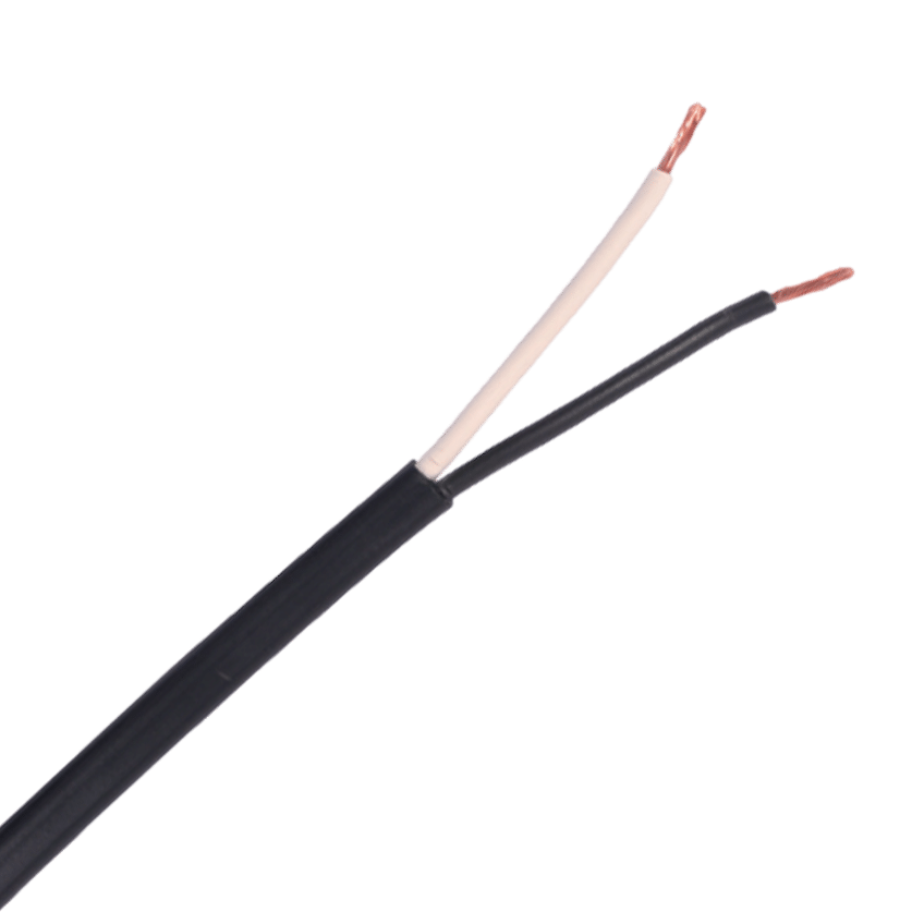 2-aderige kabel | 0,75mm² | zwart-wit | plat | 100m