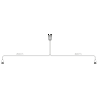 Achterlichtkabel 15P baj. naar 2x 7-PIN's AMP excl. zij-kabe