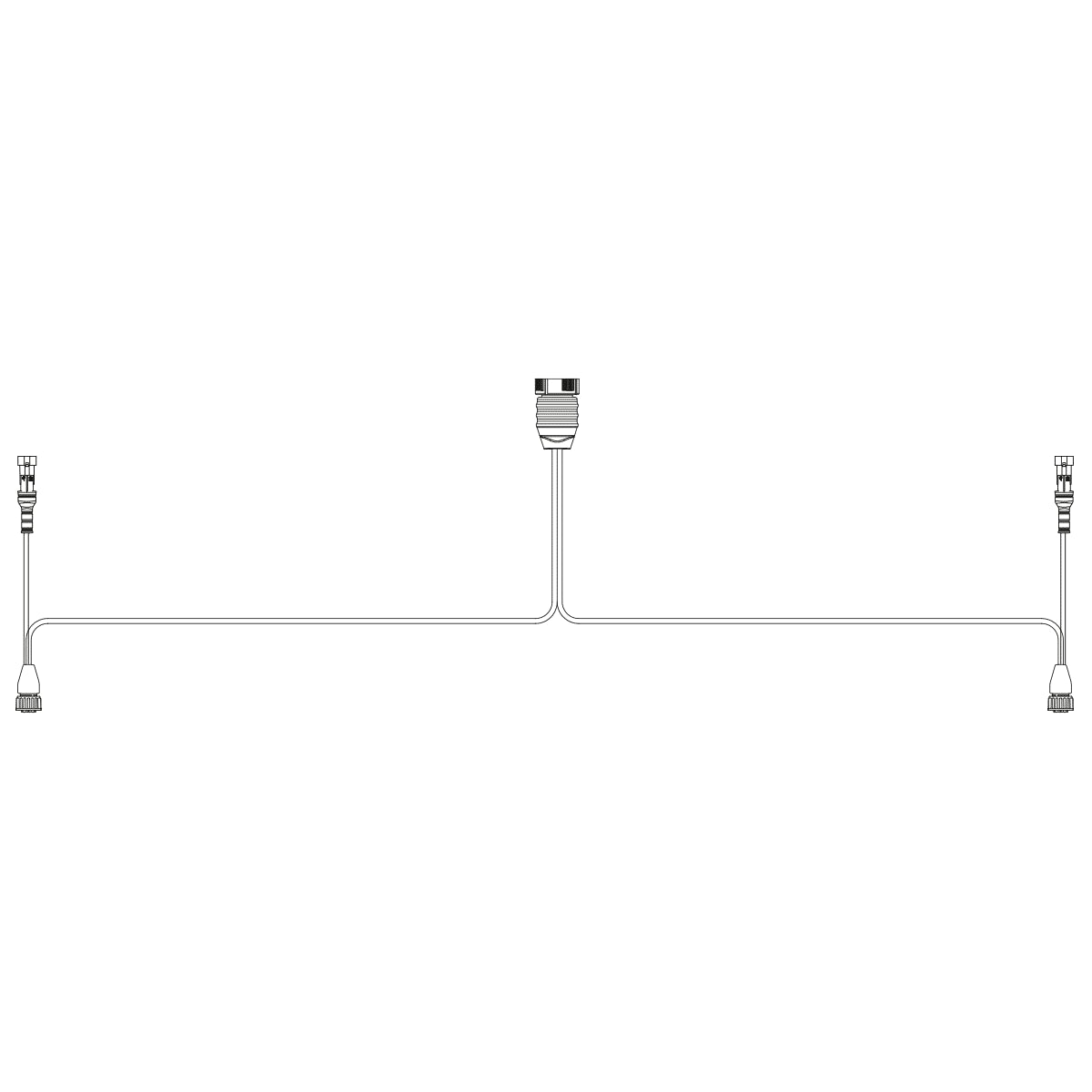 Achterlichtkabel 15P baj. naar 2x 7-PIN's AMP incl. zij-kabe
