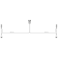 Achterlichtkabel 15P baj. naar 2x 7-PIN's AMP incl. zij-kabe