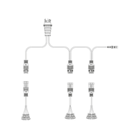 Y-kabel tbv 3 achterlichten (schuifconn.) incl. zijkabel
