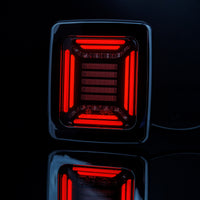LED achterlicht | chrome | 12-24v | 100cm kabel |H+V montage
