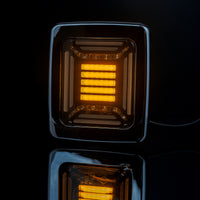 LED achterlicht | chrome | 12-24v | 100cm kabel |H+V montage