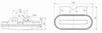 LED markeerlicht amber 12/36V 1,2m. kabel + Superseal