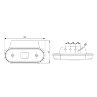 LED markeringslicht rood 12-36 volt 1,5mm2 connector | MV-1470R