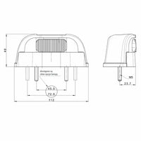 LED kentekenverlichting 12-36 volt 100cm kabel met Superseal | MK-1600SS