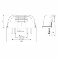 LED kentekenverlichting | 12-36v | volt 0,75mm². connector | MK-1640