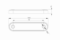 LED decoratielicht inbouw-lang groen 12-24v 0,15m. kabel | MV-2400LG