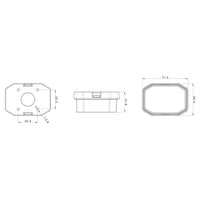 LED markeringslicht rood | 12-24v | 50cm. kabel | MV-2730R