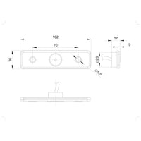LED markeringslicht wit | 12-24v | 50cm. kabel | 1,5mm². connector | MV-2920W