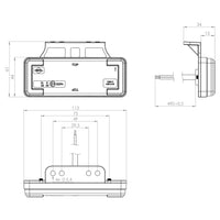 LED Zij-markeringslicht met knipperlichtfunctie | 12-24v | 0,5m kabel | MZK-3150A