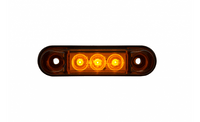 LED markeringslicht amber met beugel | 12-24v | 50cm. kabel | MV-4300A