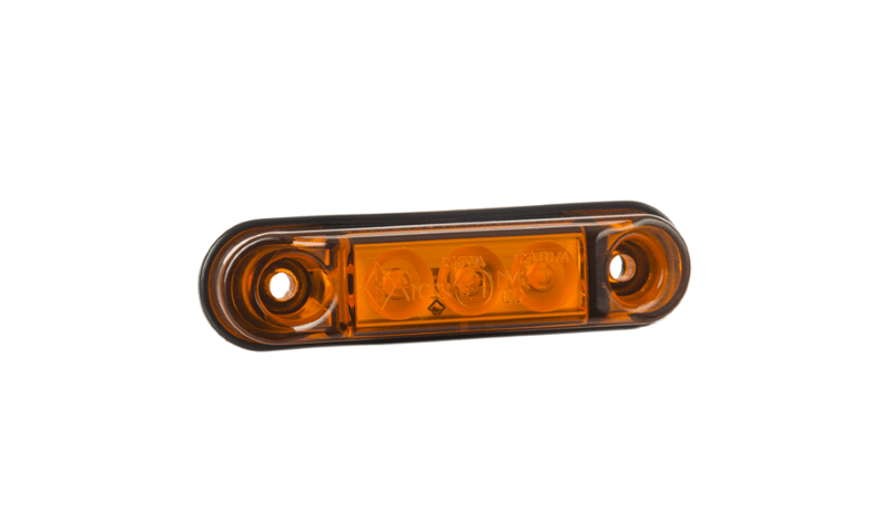 LED markeringslicht amber met beugel | 12-24v | 50cm. kabel | MV-4300A