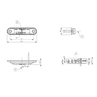 LED markeringslicht wit met beugel | 12-24v | 50cm. kabel | MV-4400W