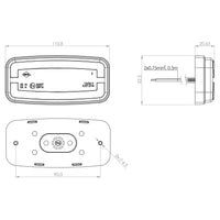 LED markeringslicht Rood | 12-24v | 50cm. kabel | MV-4900R
