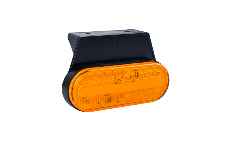 LED markeringslicht amber met beugel | 12-24v | 50cm. kabel | MV-5050A