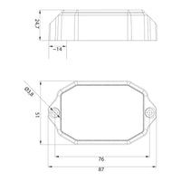 LED markeringslicht wit 12-24v, 0,75mm2 connector | MV-5710W