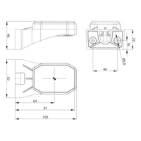 LED markeringslicht wit | 12-24v | schuif connector | MV-5750W