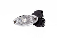 LED markeringslicht + steun ovaal wit 12-24v 50cm kabel | MV-5890W