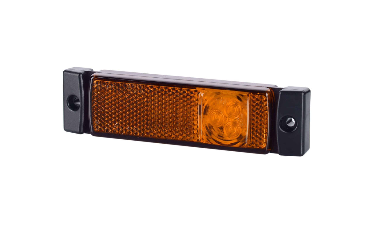 LED markeerlicht | amber | 12-24V | 0,45m. kabel