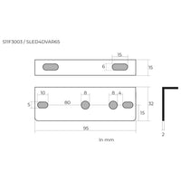 Montagesteun tbv S11F3003 / SLED4DVAR65 / SSLED3DV