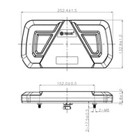 Rechts | LED neon achterlicht | 12-24v | 5-PIN | VC-4002B5