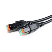 Y-kabel 1 x 30cm MALE &amp; 2x 100cm FEM | WAC-30100Y