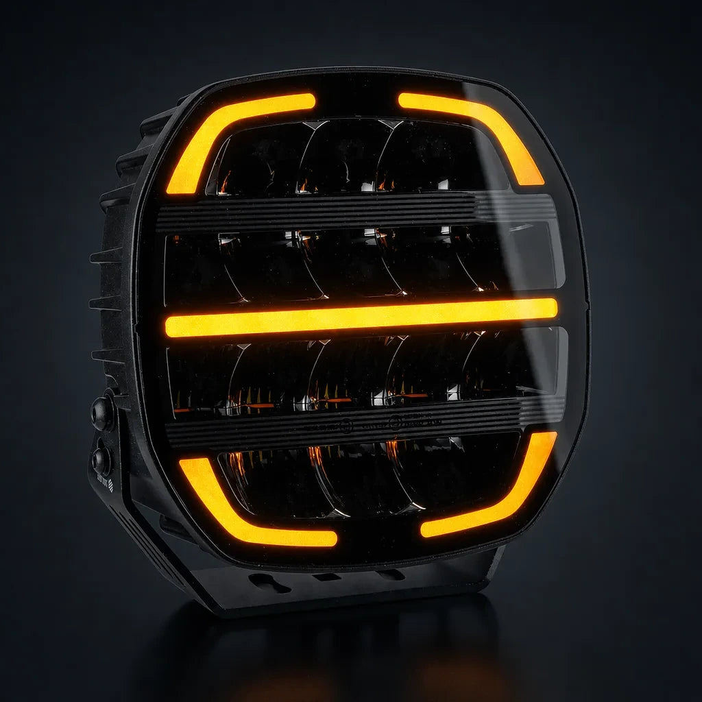 LED verstraler Darklook/black 12-24v | 16.000lm | 3m. kabel