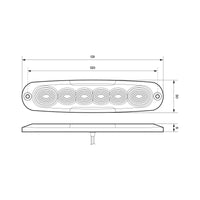 LED Mistlamp ultra compact | 12-24v | 25cm. kabel | 12FM