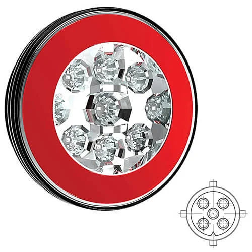 LED mistlicht met achterlicht | 12-36v | 5-PIN | V10C2-810B5