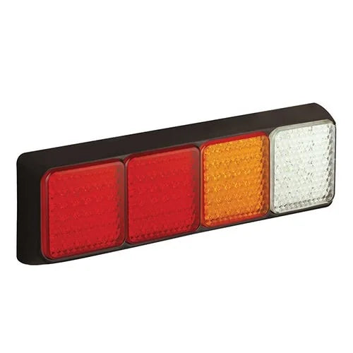 LED achterlicht met zwarte rand | 12-24v | 40cm. kabel | 80BRRAWME