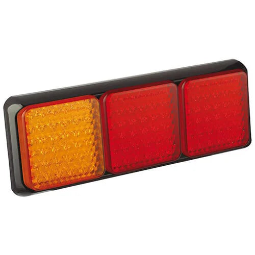 LED achterlicht met zwarte rand | 12-24v | 40cm. kabel | 80BARRME