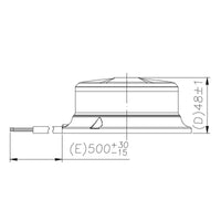 LED Zwaailamp | amber | met heldere lens | 12-24v | R65 | 3-bouts | S07ZL601AC
