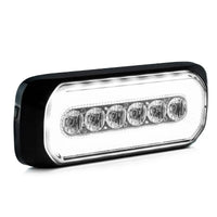 LED R65 flitser + Halo-ring, amber-wit 12-24v