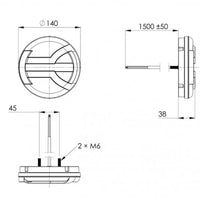 LED achterlicht met dynamisch knipperlicht | 12-24v | 150cm. kabel | V14C4-140D