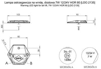 LED Laadklepflitser 12-24v 0,3m. Kabel | SLF-7000A