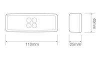 LED markeringslicht amber | 12-24v | 20cm. kabel | 1490AM