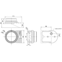 LED markeringslicht wit | 12-24v | 50cm. kabel | MV-1300W