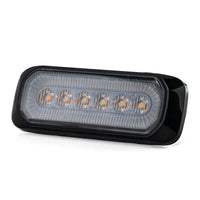 LED R65 flitser + Halo-ring, amber-rood 12-24v