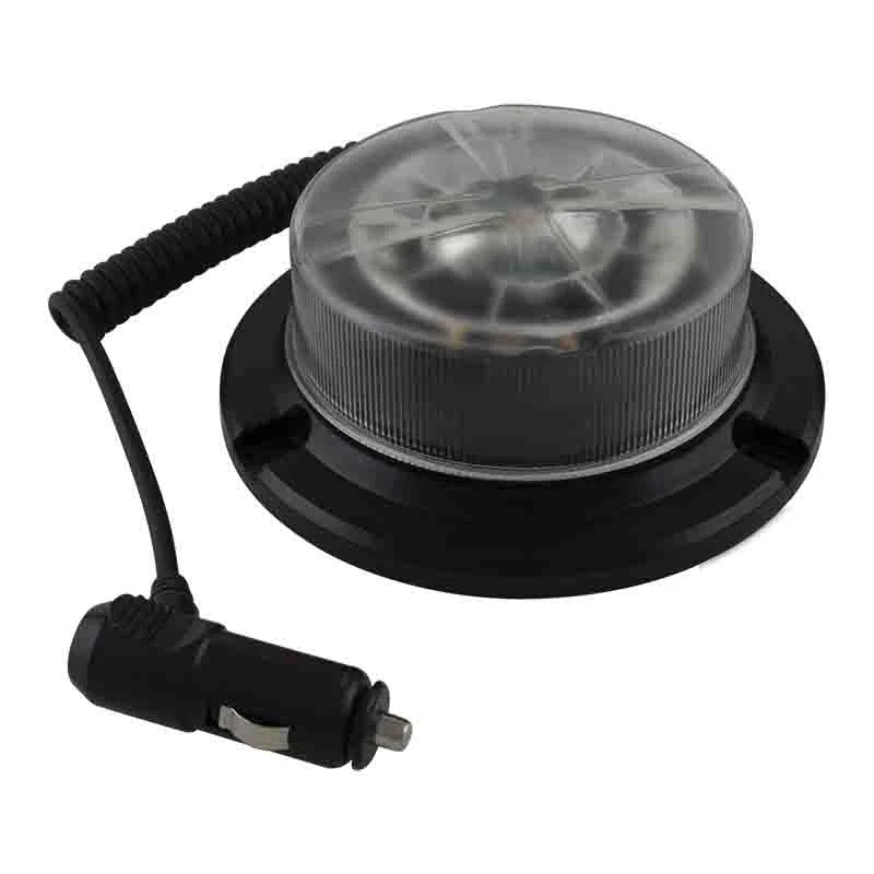 LED R65 low base zwaailamp amber/transp. magn-montage 12/24v