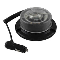 LED R65 low base zwaailamp amber/transp. magn-montage 12/24v