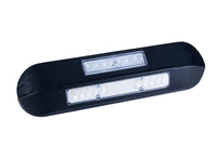 LED zij-werklamp + amber R65 flitser, 4000K, zwart huis 12-2 | WFF-1210ZA