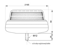 R65 LED zwaailamp, double flash, 1-bouts, 12-24V 1,5m kabel
  | S10ZL432