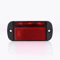 LED markeringslicht rood | 12-24v | 40cm. kabel | 44RME