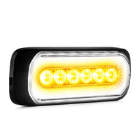 LED R65 flitser + Halo-ring, amber-wit 12-24v