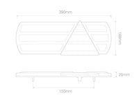 Slimline Trailer lamp | 12-24v | (EU390LR2) Twin Pack | EU390LR2
