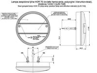 LED Combinatielicht 140mm. | 12-24v | - 2.0m kabel | VC-1400