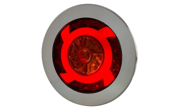 Inbouw LED combinatielicht 120mm. | 12-24v | 1,5m. kabel | VC-3910