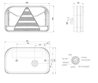 Rechts | LED achterlicht met kentekenlicht | 12-36v | 7-PIN | V10C7-552B7