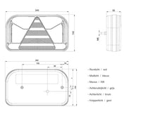 Rechts | LED achterlicht zonder kentekenlicht | 12-36v | 100cm. kabel | V10C6-532